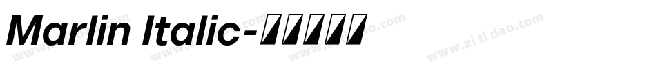Marlin Italic字体转换